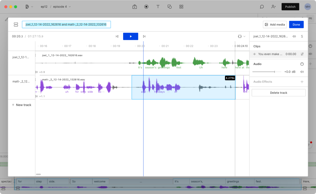 Descript editing tools review